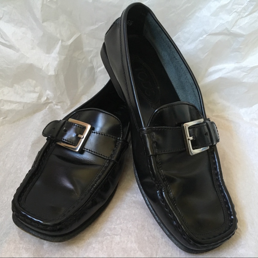 Tod's Black Loafers